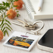 Prachtige Supercar Acryl Sleutelhanger Design. (Voorkant Rechts)