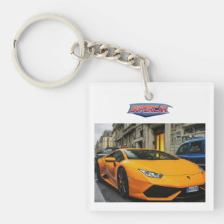 Prachtige Supercar Acryl Sleutelhanger Design.