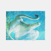 Prachtige Swan Fleece Blanket Deken (Voorkant (Horizontaal))