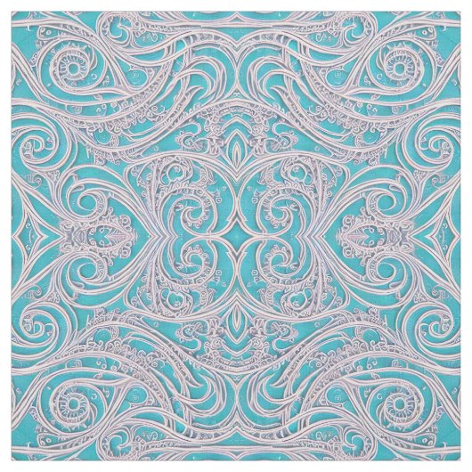 Prachtige symmetrische wervelstructuurverbinding stof (Swatch)