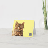 Prachtige tabby kat met starende ogen zwart omtrek kaart (Achterkant)