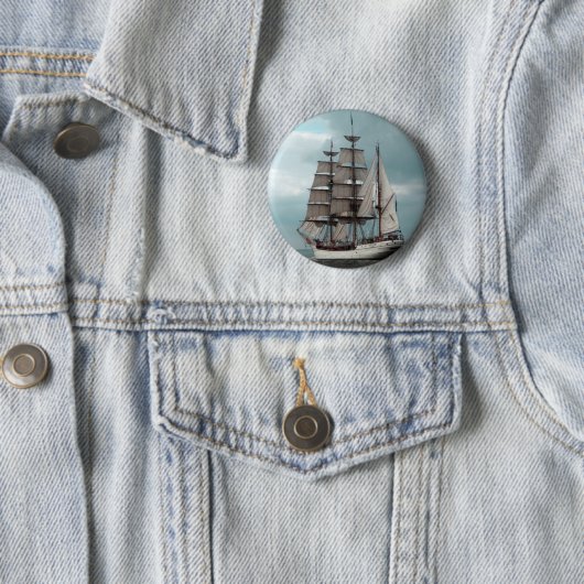 Prachtige Tall Ship Button (In situ)