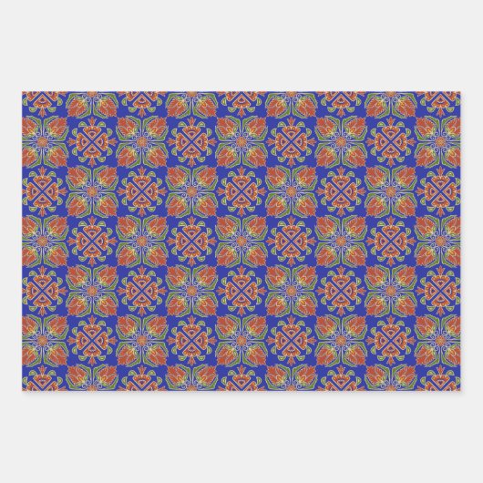 Prachtige tapijten Design die papierbladen overvul Inpakpapier Vel (Voorkant 3)