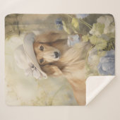 Prachtige teckel sherpa deken (Voorkant (horizontaal))