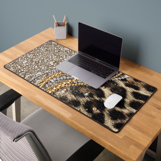 Prachtige teedy Leopard Faux Dierendruk Bureaumat (Kantoor 2)