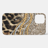 Prachtige teedy Leopard Faux Dierendruk Case-Mate iPhone Case (Achterkant (horizontaal))