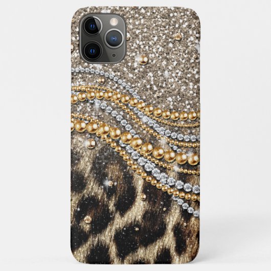 Prachtige teedy Leopard Faux Dierendruk Case-Mate iPhone Case (Achterkant)