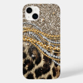 Prachtige teedy Leopard Faux Dierendruk Case-Mate iPhone Case (Achterkant)