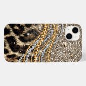 Prachtige teedy Leopard Faux Dierendruk Case-Mate iPhone Case (Achterkant (horizontaal))