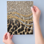 Prachtige teedy Leopard Faux Dierendruk Flyer (Hand)
