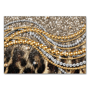 Prachtige teedy Leopard Faux Dierendruk Kaart