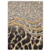 Prachtige teedy Leopard Faux Dierendruk Klembord (Achterkant)