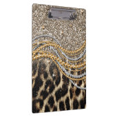 Prachtige teedy Leopard Faux Dierendruk Klembord (Rechts)