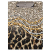 Prachtige teedy Leopard Faux Dierendruk Klembord (Voorkant)