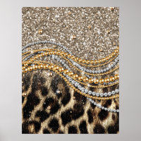 Prachtige teedy Leopard Faux Dierendruk