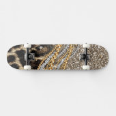 Prachtige teedy Leopard Faux Dierendruk Skateboard (Horizontaal)