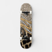 Prachtige teedy Leopard Faux Dierendruk Skateboard (Voorkant)