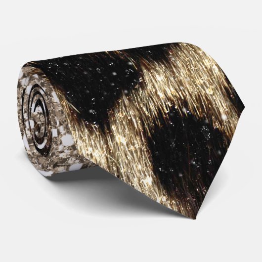 Prachtige teedy Leopard Faux Dierendruk Stropdas (Opgerold)