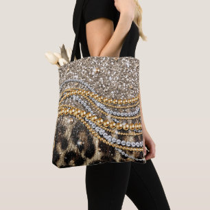 Prachtige teedy Leopard Faux Dierendruk Tote Bag