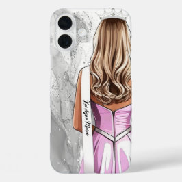 Prachtige telefoonhoes Zilver Glam Pageant Queen iPhone 16 Plus Hoesje