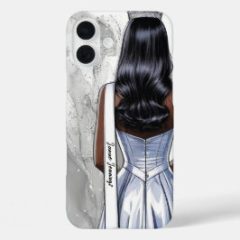 Prachtige telefoonhoesje Zilver Glitter Pageant Qu iPhone 16 Plus Hoesje