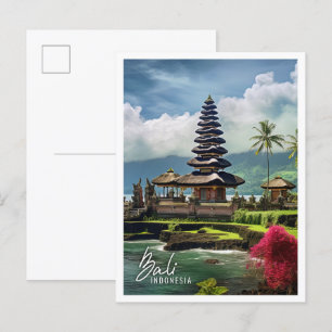 Prachtige tempel Bali Indonesië Briefkaart