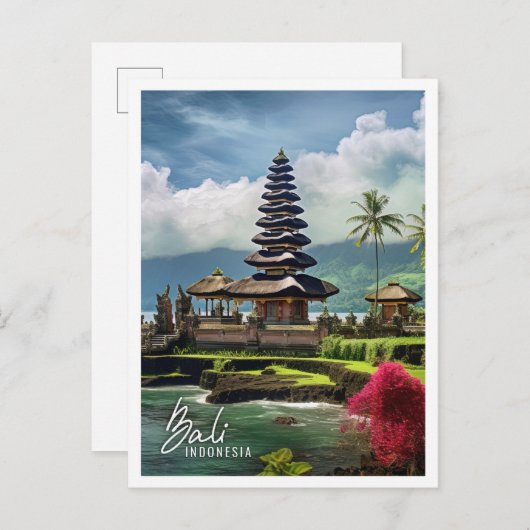 Prachtige tempel Bali Indonesië Briefkaart (Voorkant / Achterkant)