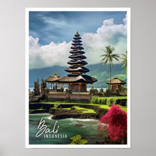 Prachtige tempel Bali Indonesië Poster