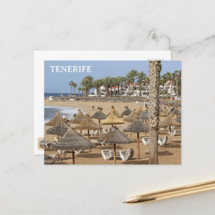 Prachtige Tenerife Beach Uitzicht Briefkaart! Briefkaart