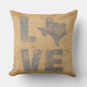 Prachtige Texas kaart robuuste patriottische liefd Kussen