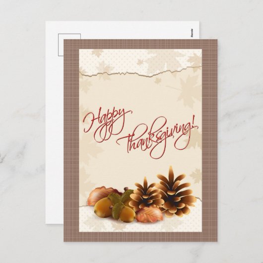 Prachtige Thanksgiving Briefkaart (Voorkant / Achterkant)