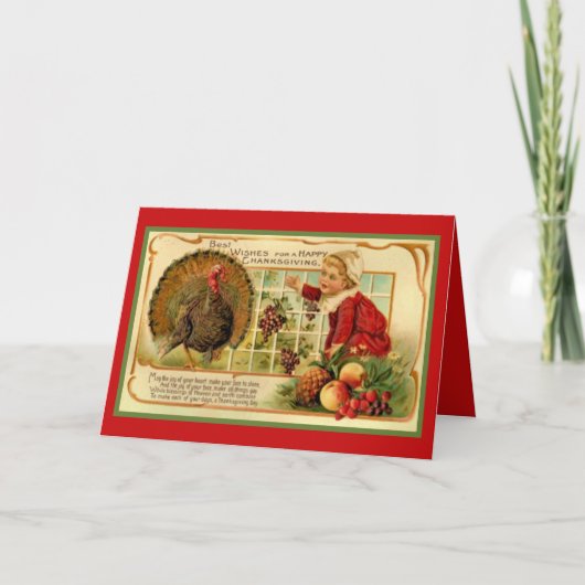 Prachtige Thanksgiving Feestdagen Kaart (Voorkant)