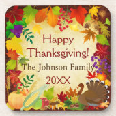 Prachtige Thanksgiving Harvest Bier Onderzetter (Voorkant)