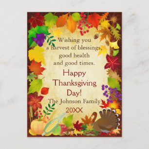 Prachtige Thanksgiving Harvest Briefkaart