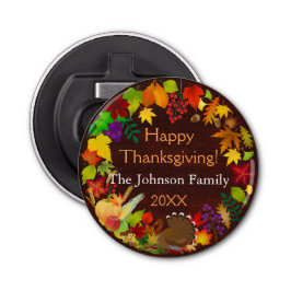 Prachtige Thanksgiving Harvest Button Flesopener
