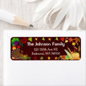 Prachtige Thanksgiving Harvest Etiket (Insitu)