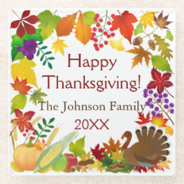 Prachtige Thanksgiving Harvest Glazen Onderzetter