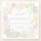 Prachtige Thanksgiving Harvest Glazen Onderzetter (Achterkant)