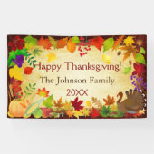 Prachtige Thanksgiving Harvest Spandoek (Horizontaal)