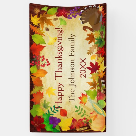 Prachtige Thanksgiving Harvest Spandoek (Verticaal)