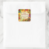 Prachtige Thanksgiving Harvest Vierkante Sticker (Tas)