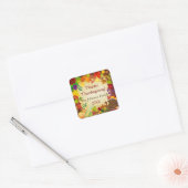 Prachtige Thanksgiving Harvest Vierkante Sticker (Envelop)