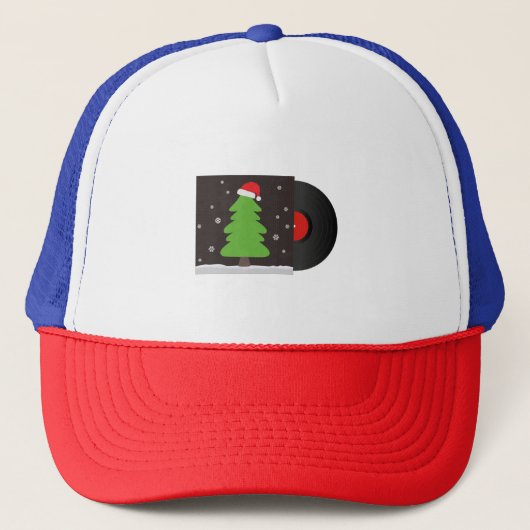 Prachtige tijd met rode kerstboom met Christus Trucker Pet (Voorkant)