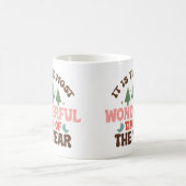 Prachtige tijd retro groovy kerst Feestdagen Koffiemok (Center)