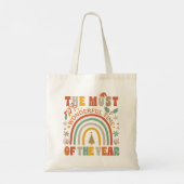 Prachtige Tijd Retro Kerstcadeau Tote Bag (Achterkant)