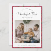 Prachtige tijd van het jaar Familie Kerstmis Feestdagenkaart (Voorkant)