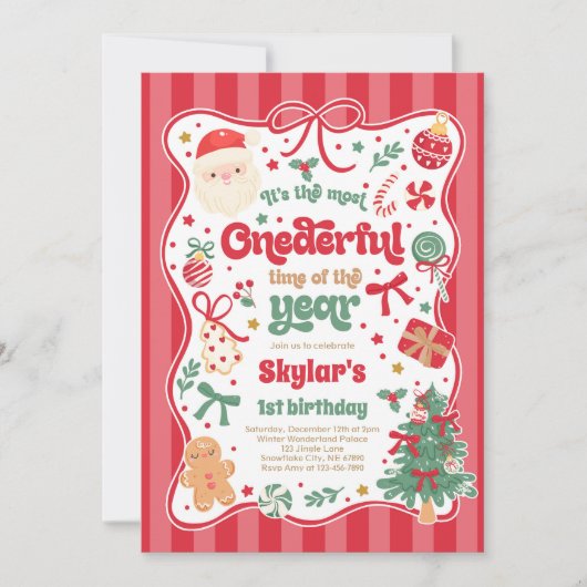 Prachtige tijd van het jaar Kerstboog Verjaardag Kaart (Voorkant)