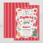 Prachtige tijd van het jaar Kerstboog Verjaardag Kaart (Voorkant / Achterkant)