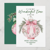 Prachtige tijd van het jaar Kerstlantaarn Feestdagenkaart (Voorkant / Achterkant)