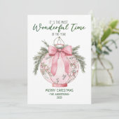 Prachtige tijd van het jaar Kerstlantaarn Feestdagenkaart (Staand voorkant)